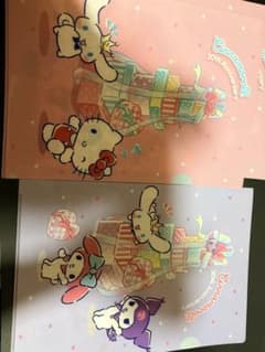 サンリオ くら寿司 コラボ クリアファイル 3枚セット ピンクが2枚入ってます。のサムネイル