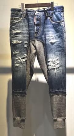 DSQUARED2 ディースクエアード 新品 スウェットデザインデニム 46 