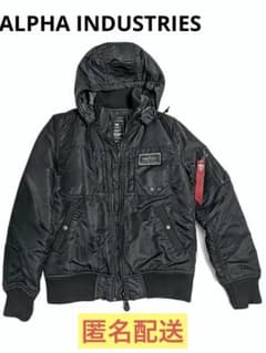 【美品】ALPHA INDUSTRIES ジャケット　ワッペン　ブラックLのサムネイル
