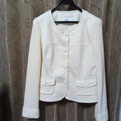 courreges クレージュ ノーカラージャケット 38 - メルカリ