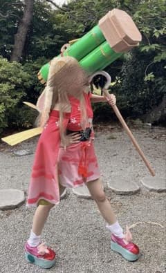 超かぐや姫！　コスプレ　衣装　武器　ウィッグ　靴　超素人自作のサムネイル