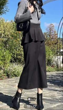 MISCH MASCH ミッシュマッシュ ロングタイトスカート ブラックのサムネイル