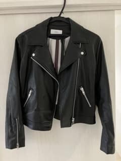 黒 レザー ライダースジャケットのサムネイル