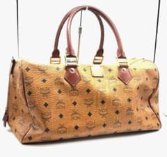 MCM ボストンバッグ 旅行用バッグ ヴィセトス柄 ブラウン 極美品MCMエムシーエムボストンバッグ旅行ブラウン系 レザー