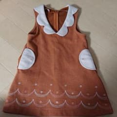 ワンピース ブラウン  ジャンバースカートのサムネイル