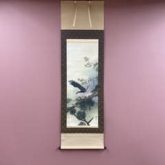 美品 掛け軸 象紅作 松鷹図 共箱 縁起物 花鳥 年中掛け - メルカリ