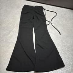 黒 リボン付き ワイドパンツのサムネイル