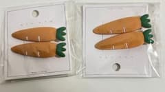 にんじん　ヘアクリップ　2個入り2点セットのサムネイル