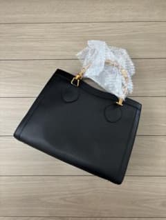 極美品✨GUCCI ダイアナ バンブー レザー シボ革 トート 黒 - メルカリ