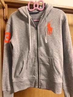 美品☆ラルフローレン☆グレー✖️蛍光オレンジパーカーのサムネイル