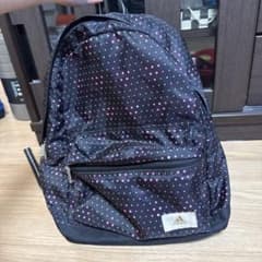 adidas アディダス リュック ドット柄 ブラック ピンクのサムネイル