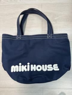 MIKI HOUSE トートバッグ ネイビー 巾着付きのサムネイル