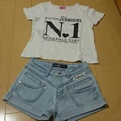 はなさま専用☆ジェニィ 半袖Tシャツ&デニムショートパンツのサムネイル