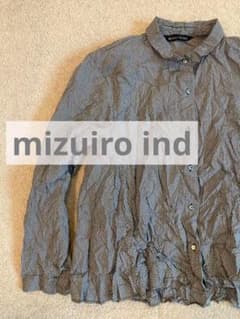 Thumbnail of mizuiro indミズイロインド　シワ加工シャツ長袖ブラウスギンガムチェック