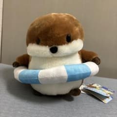 ※新品　かなづちフレンズ コツメン コツメカワウソ ぬいぐるみ 浮き輪付きのサムネイル
