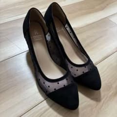 ROPE PICNIC ブラックドット　メッシュ　パンプス 　ロペピクニック 黒のサムネイル
