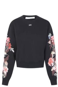OFF-WHITE 19AW フラワーデザイン クルーネックスウェットトレーナー 