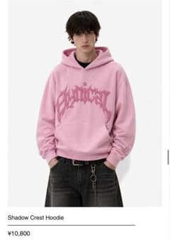 Shadow Crest Hoodie ピンク パーカー