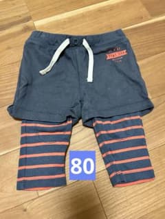 baby GAP ネイビー/オレンジ ストライプ ボトムス 80のサムネイル