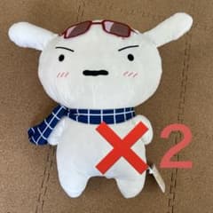 크레용 신짱 시로 봉제인형 2장
