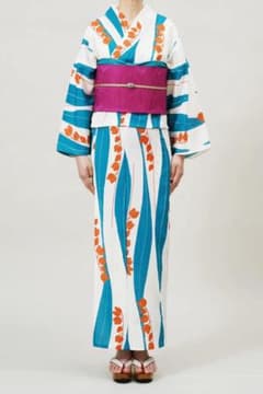 大塚呉服店　2025SS オリジナル浴衣 すずらん/クリームミント 限定値下げ】大塚呉服店 すずらん柄浴衣(ミントオレンジ) - メルカリ