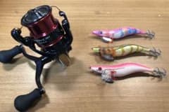 シマノ　17セフィアci4+ C3000SDH & 3.5号エギ3本セットのサムネイル