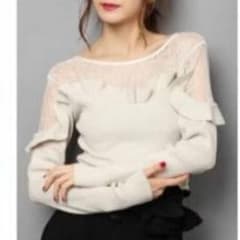 スナイデル♡シースルーブロッキングニットプルオーバーのサムネイル