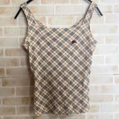 ✨BURBERRY バーバリー ノバチェック 肩リボン タンクトップ M✨ バーバリー Burberry ノバチェック キャミソール タンクトップ リボン