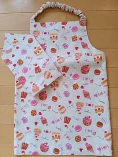 120前後エプロン2点セット スイーツケーキ柄のサムネイル
