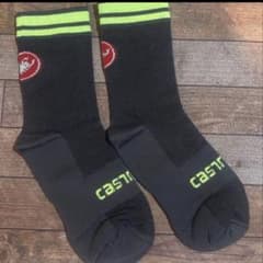 Thumbnail of Castelli メッシュソックス 黒/緑 フリーサイズ