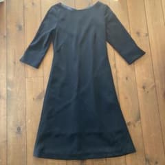 COMME CA IMS 黒の長袖Aラインワンピースのサムネイル