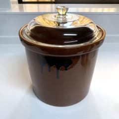 漬け物　容器　ガラス蓋　陶器のサムネイル