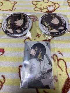 シャニマス 斑鳩ルカ 抽選くじ C賞 缶バッジ D賞 ミニブロマイド 3点