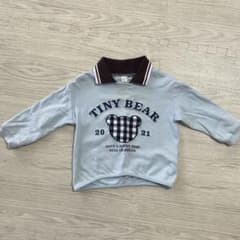 TINY BEAR トレーナー 水色 チェック柄のサムネイル