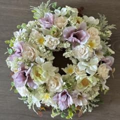 フラワーリース 造花 アートフラワー　ディスプレイのサムネイル