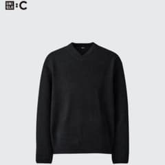 UNIQLO U リラックスVネックセーター ブラック XXLのサムネイル