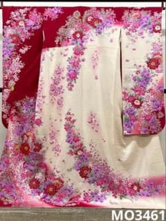 振袖 銀通し ラメ刺繍 紋意匠 身丈168cm 撥水加工済 MO3461 - メルカリ