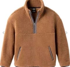 UGG ハーフジップ ボア フリース ジャケット ブラウン美品
