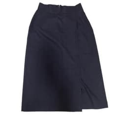 UNIQLO ユニクロ　チェックナロースカート　紺色　タイトスカートのサムネイル