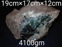 天然石 原石トルマリン 結晶 母岩付 4100gのサムネイル