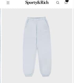 新品 SPORTY&RICH　セリフロゴ スウェットパンツ ユニセックス