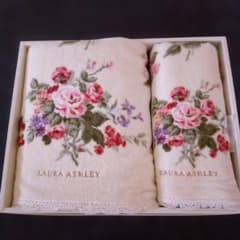 LAURA ASHLEY タオルセット 無撚糸（バスタオル.フェイスタオル