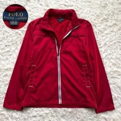 美品 Polo Ralph Lauren ナイロンジャケット フード 赤 L