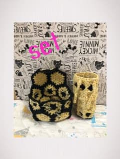 巾着ポーチset(黄×深緑)のサムネイル