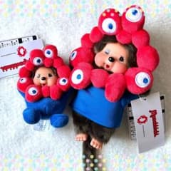 EXPO2025 モンチッチ ミャクミャク コラボ ぬいぐるみ　マスコ EXPO2025 モンチッチ ミャクミャク コラボ ぬいぐるみ - メルカリ
