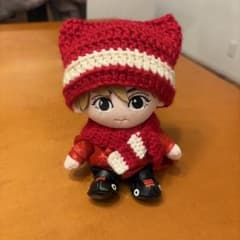はぴぬい 服 帽子 マフラー 赤のサムネイル