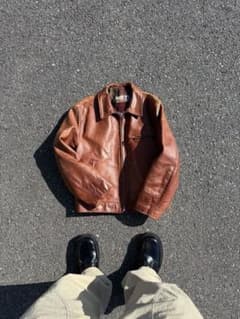 タ*ィ様 【USA製】Schott レザー スポーツジャケット 42 ブラウンのサムネイル