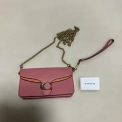美品) COACH コーチ タビー チェーンショルダーバッグ ハンディ ピンク 