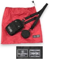 新品】 Valentino × PORTER コラボ ショルダーポーチ 黒 - メルカリ