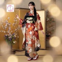 振袖フルセット・成人式・作家物・落款有り・古典柄・駒刺繍・金彩・箔